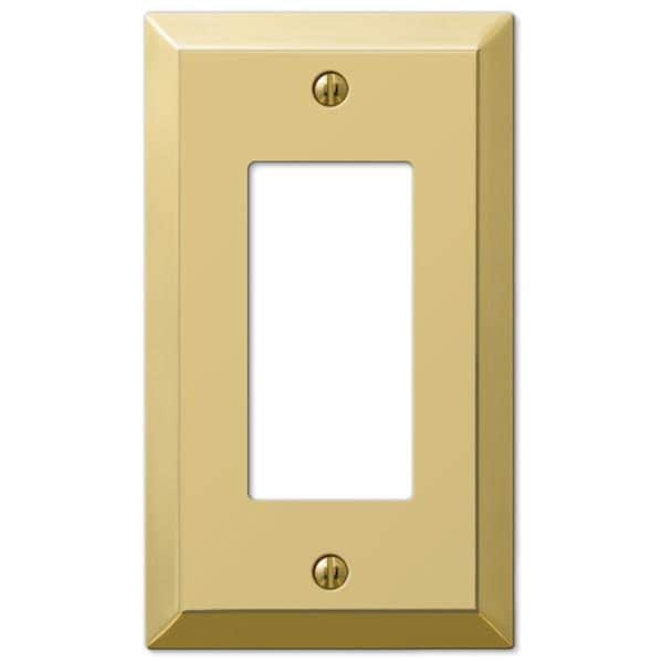Abacus Century Polished Brass Steel - 1 Rocker Wallplate - AB3550058