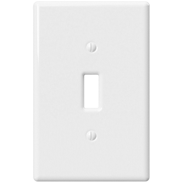 Livewire Metro White 1 Gang Stamped Steel Toggle Wall Plate - LI2741005