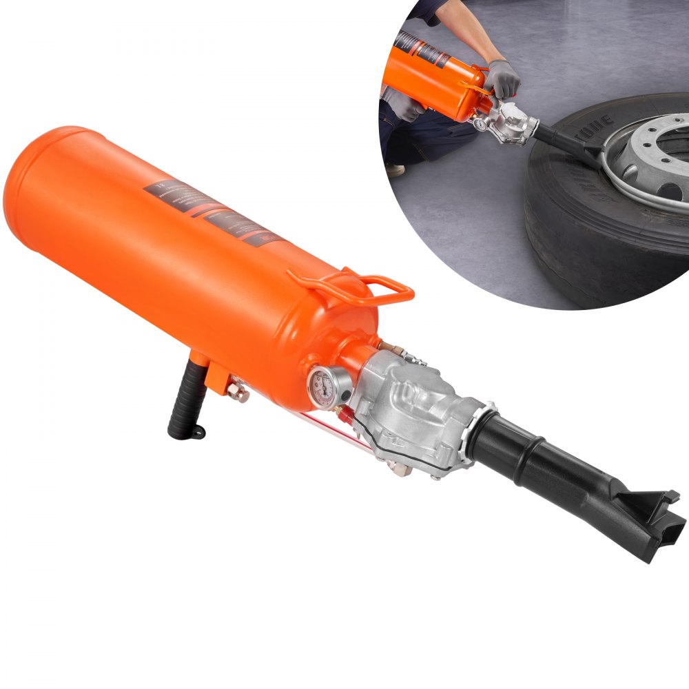 VEVOR Tire Bead Seater, 2.1 Gal/8 L Air Tire Bead Blaster, 120 PSI Handheld Bead Bazooka, Upgraded Portable Tire Inflator Tool, 85-116 PSI Operating Pressure for Tractor Truck ATV Car - LTBCQS8145PSIQFEKV0