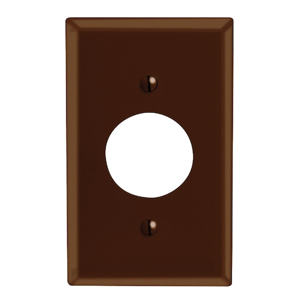 Leviton 1-Gang Smooth Plastic Single Outlet Wall Plate, Brown - 001-85004