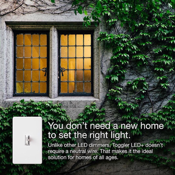 Lutron Toggler Cfl/Led Dimmr La - TGCL-153PH-LA