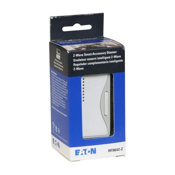Eaton Wiring Devices EATON Z-WAVE PLUS ACCESSORY DIMMER, 7-STEP LED LIGHT LEVEL DISPLAY, FLUSH, 120V, WIRE LEAD - RF9642-ZWS