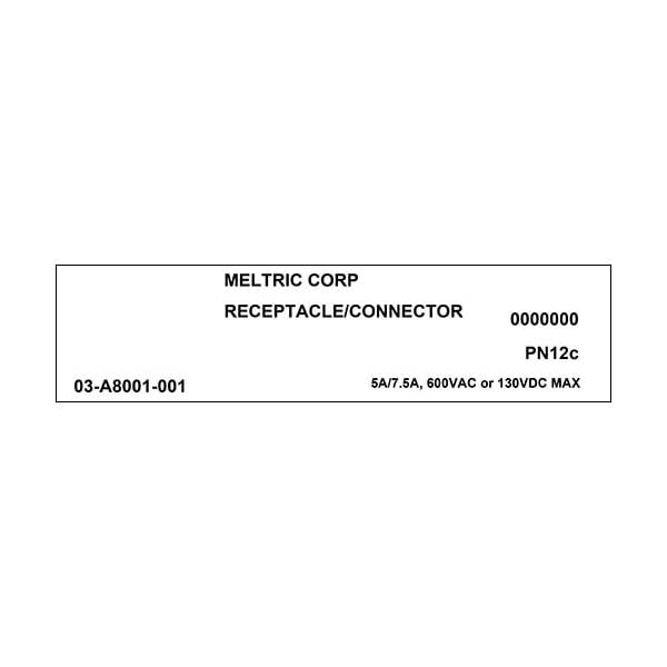 Meltric 03-A8001-001 RECEPTACLE REVERSE INTERIORS - 03-A8001-001