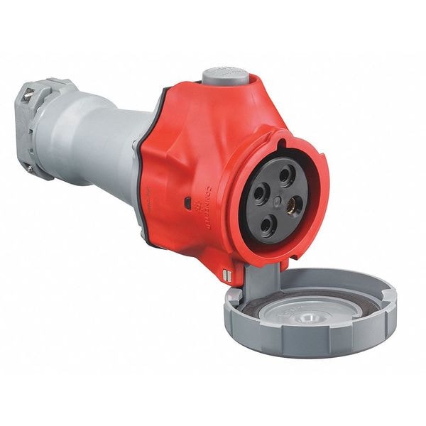 Hubbell Pin and Sleeve Connector, 32A, 10 HP, Red - HBLS432C3W