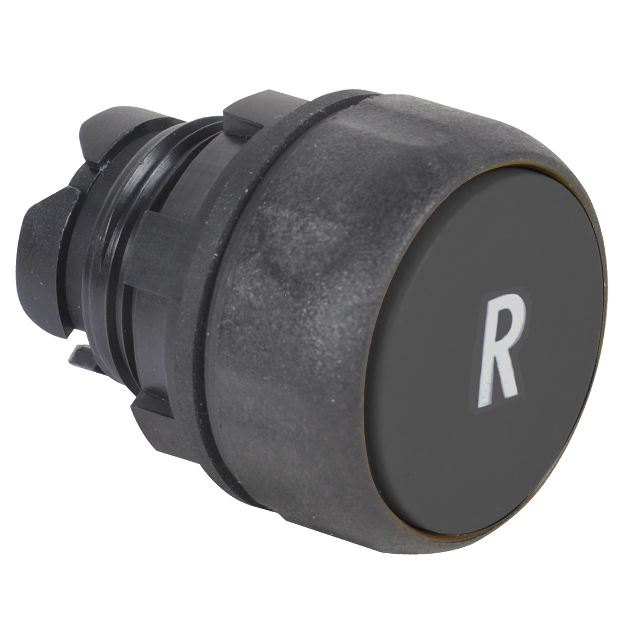 C3Controls 22mm IEC Reset Push Button, Black Polyester Bezel, Flush Cap, Red, R, 178mm Plastic Rod - W22RPB-FR102-PK