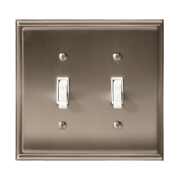 Amerock Mulholland 2 Toggle Satin Nickel Wall Plate - 1906959