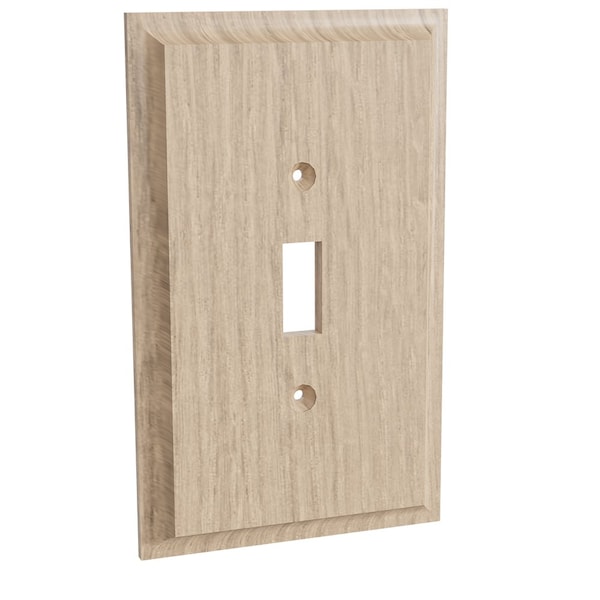 Designs Of Distinction Single Light Switch Plate - White Oak - 01450001WK1
