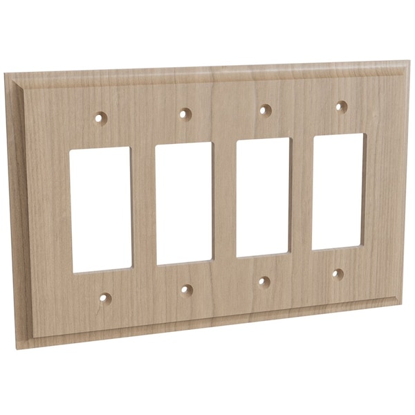 Designs Of Distinction Quad Levington Switch Plate - Cherry - 01454003CH1