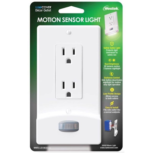 Westek NGTLIGHTS WALL PLT WHITE 1G - LCR-MDDO-W