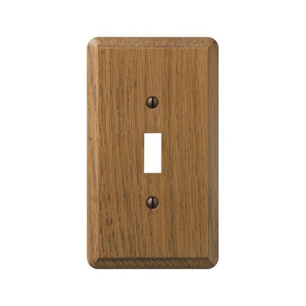 Livewire 901T Contemporary Wood 1 Toggle Wall Plate  Medium Oak - LI153417