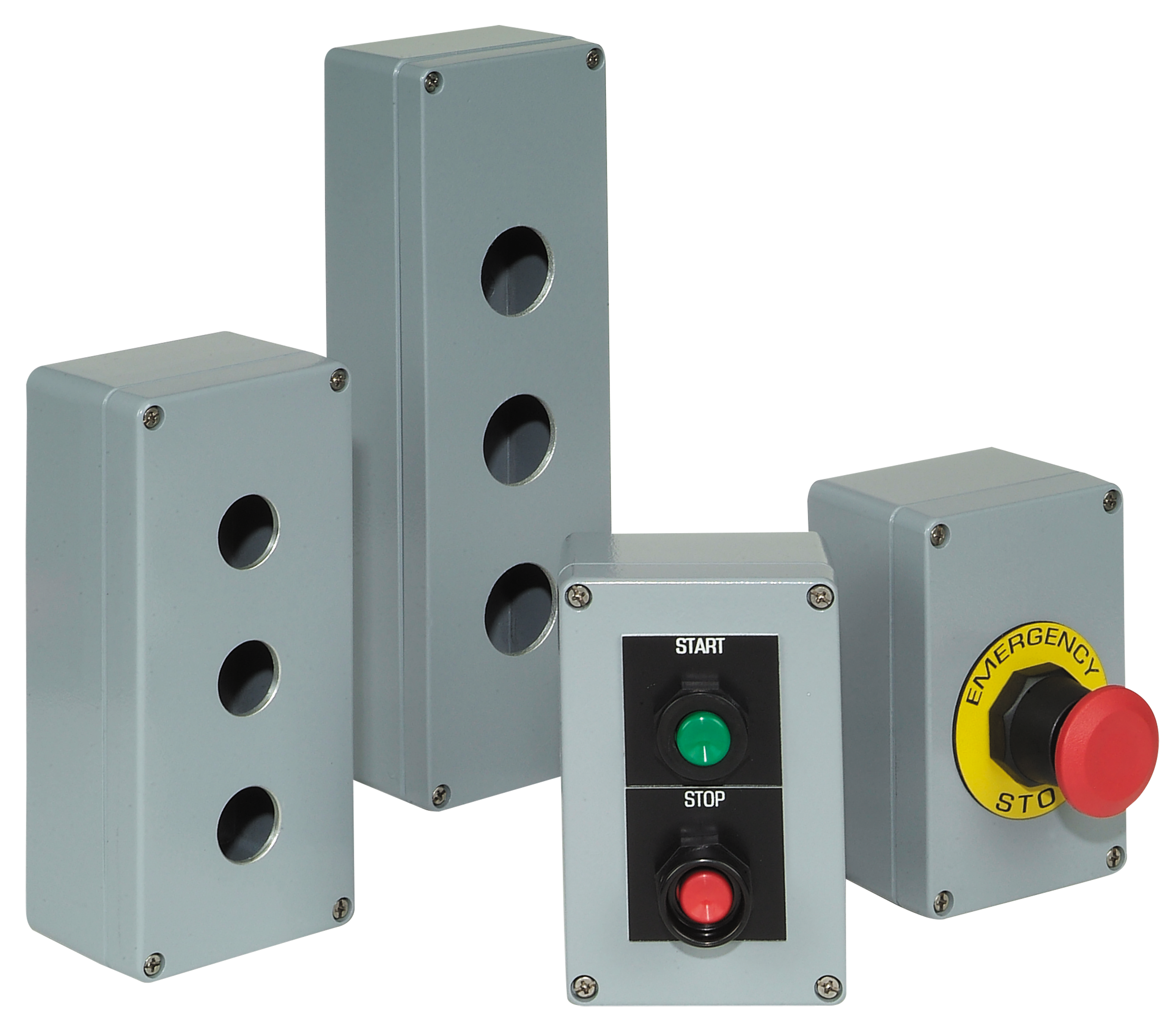 C3Controls Polyester Enclosure, 3 Holes, 6-5/8” x 3-13/16” x 3-29/32” (168mm x 96.8mm x 99.3mm) - 22CS3
