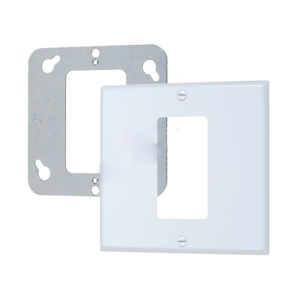 American Imaginations Square White Electrical Switch Plate Plastic - AI-36828