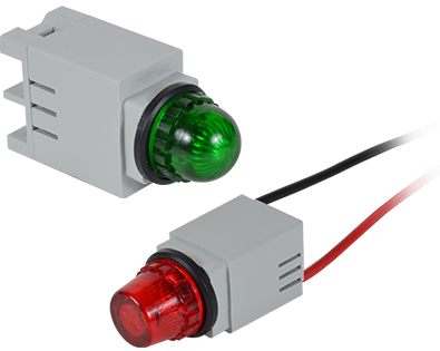 C3Controls 13mm Pilot Light, LED Red, 12V AC/DC, Wire Lead, 6" Leads, Clear Lens, Round - 13SBLR12WL-13CRR