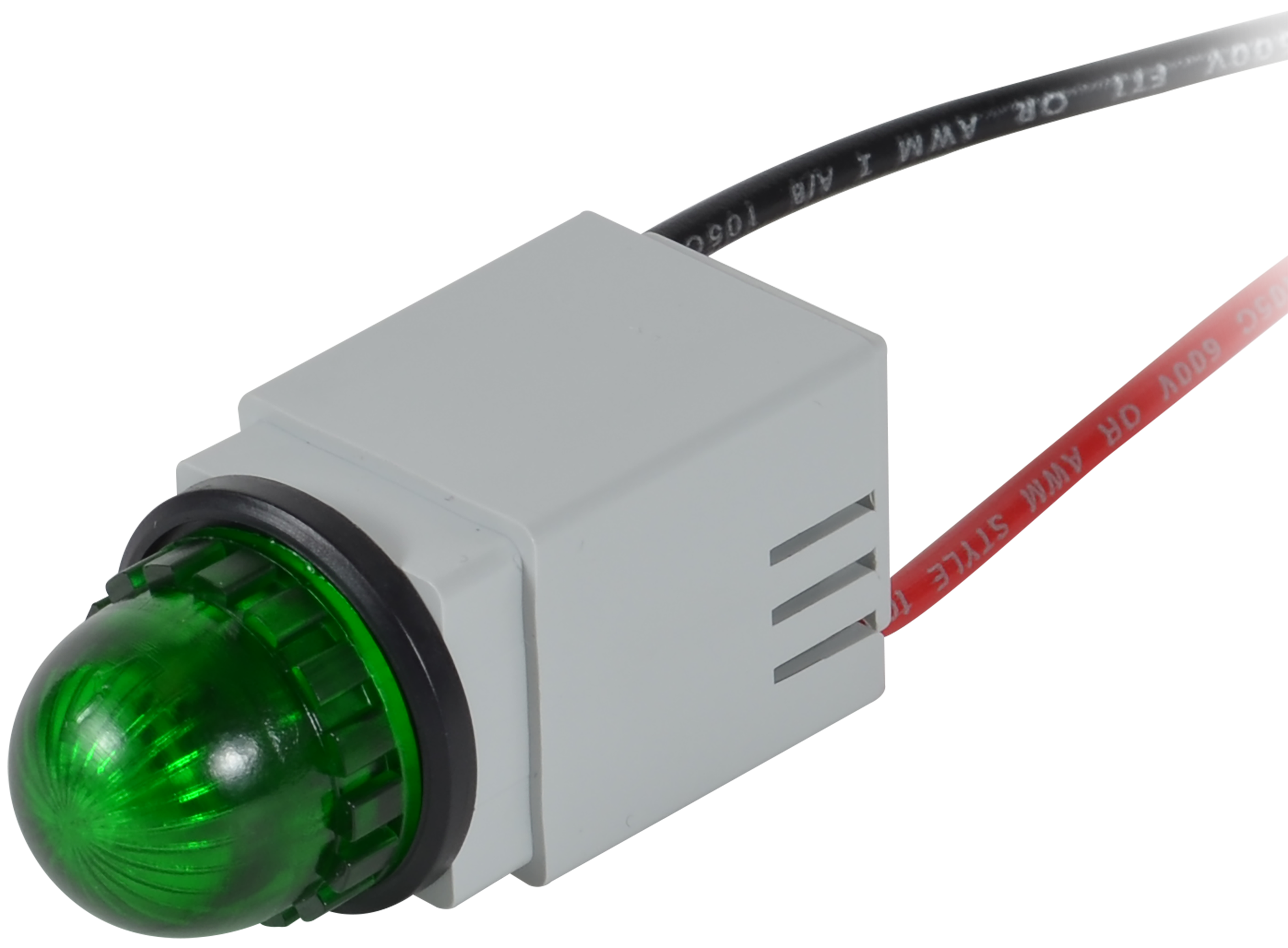 C3Controls 13mm Pilot Light, LED White, 24V AC/DC, Wire Lead, 6" Leads, Clear Lens, Flat - 13SBLW24WL-13CRF