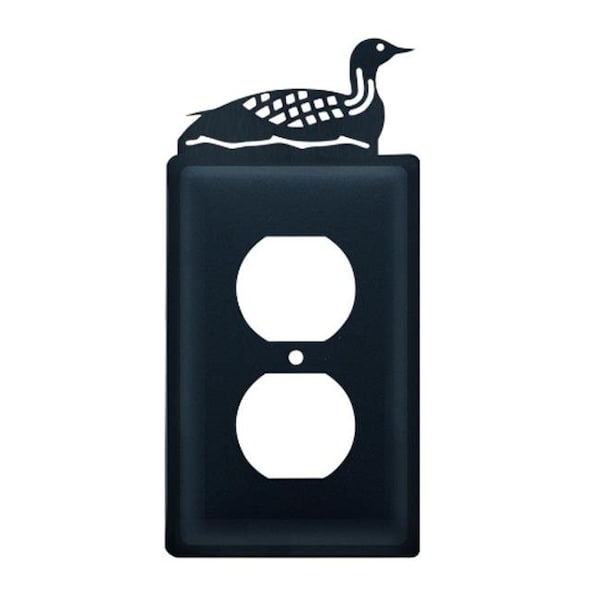 Village Wrought Iron Village Wrought Iron EO-116 Loon Outlet Cover-Black - EO-116
