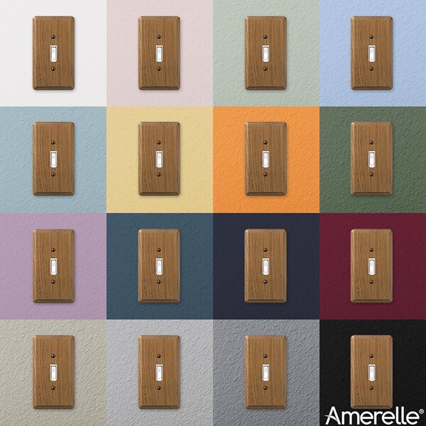 Amerelle Wallplt 1T Wood Med Oak - 901T