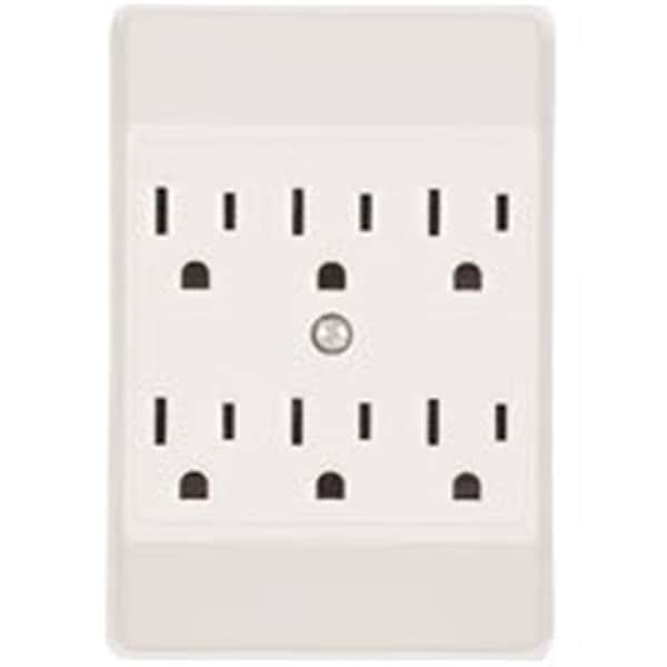 Cooper Cooper 4859476 15A 2-6 Outlet Tap Duplex Receptacle; White - 4859476