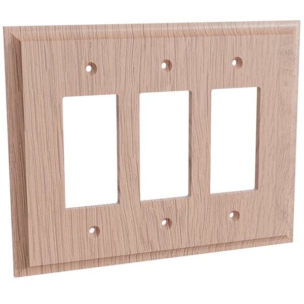 Designs Of Distinction Triple Levington Switch Plate - Red Oak - 01453003AK1
