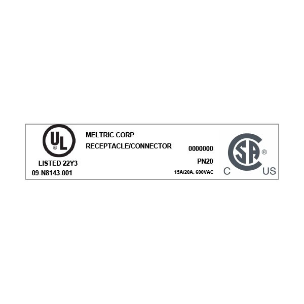 Meltric 09-N8143-001 RECEPTACLE REVERSE INTERIORS - 09-N8143-001
