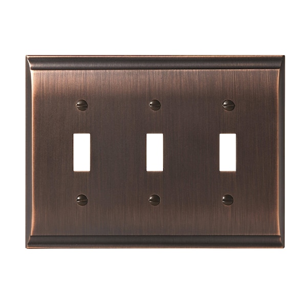 Amerock Candler 3 Toggle Oil Rubbed Bronze Wall Plate - 1906988