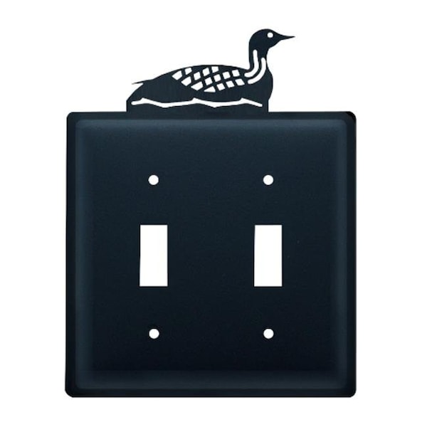 Village Wrought Iron Village Wrought Iron ESS-116 Loon Switch Cover Double - Black - ESS-116