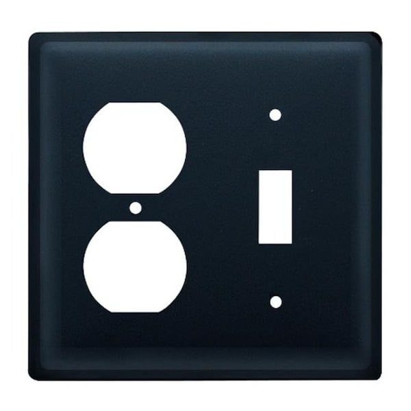 Village Wrought Iron Village Wrought Iron EOS-87 Plain Outlet and Switch Cover - Black - EOS-87