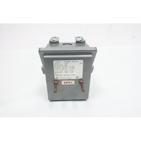 Interruptor de presión Ue United Electric 020InH2O 250VAc - J402-449