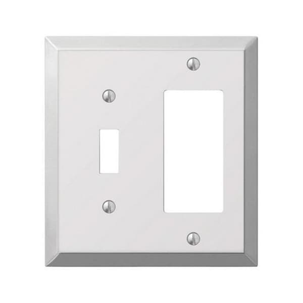 Livewire 161TR 1 Toggle-1 Rocker Combo Polished Chrome Stamped Steel Wall Plate - LI149630
