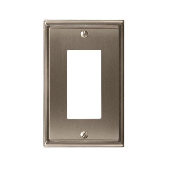 Amerock 1 Rocker Wall Plates, Number of Gangs: 1 Zinc, Satin Nickel Finish - BP36518G10