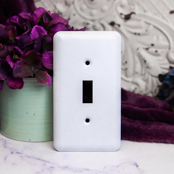 Amerelle Devon White 2 gang Stamped Steel Rocker Wall Plate - 935RRW
