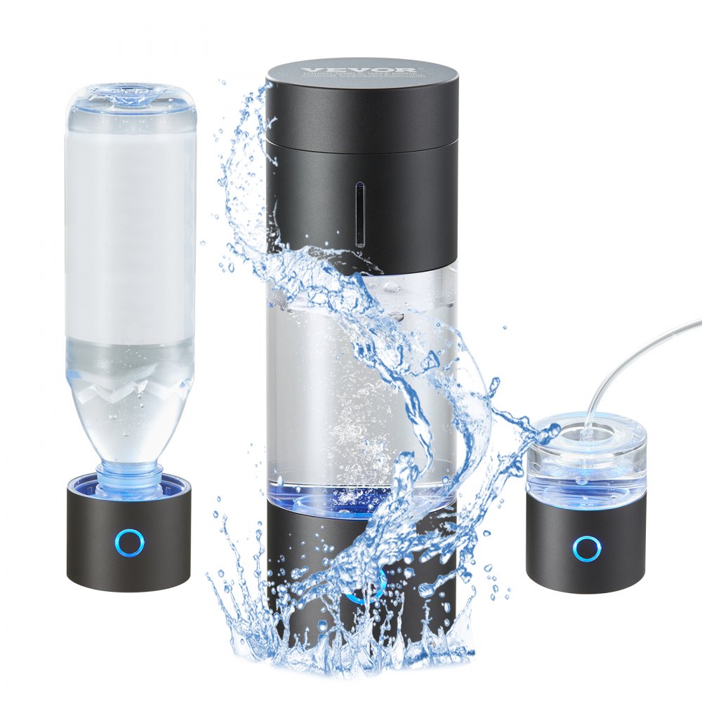 VEVOR Hydrogen Water Bottle Generator, 230 ml / 8.1 oz Capacity Portable Hydrogen Water Maker, SPE Technology Hydrogen Rich Water Ionizer Machine with Nasal Inhalation Tube and Self-Cleaning - QSPFQSXQQTRI7D97XV9