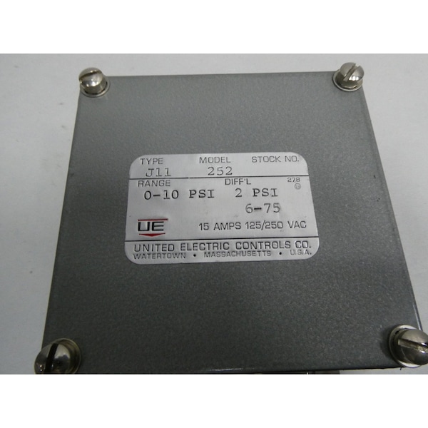 Interruptor de presión UE United Electric 0-10PSI 125/250V-AC - J11-252.