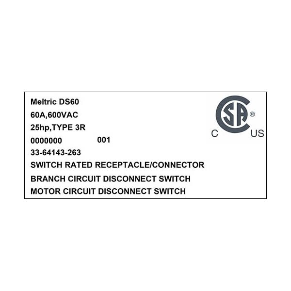 Meltric 33-64143-263 RECEPTACLE - 33-64143-263