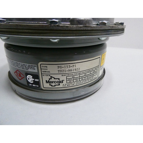 Interruptor de presión Mercoid 0-30IN-H2O 120/240V-AC - PG-153-P1