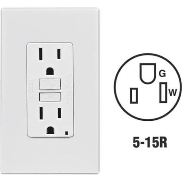Leviton Leviton Mfg C36-GFNT1-0PT Self-Test 15A GFCI Outlet With Screwless Wall Plate; Light Almond - 4996781