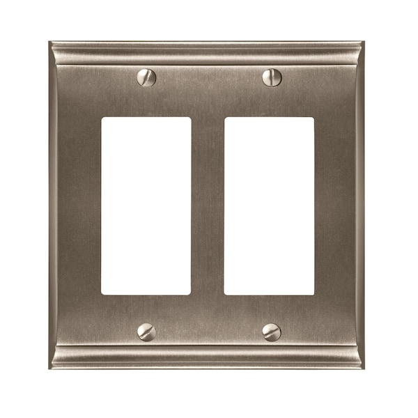 Amerock Candler 2 Rocker Satin Nickel Wall Plate - 1906899