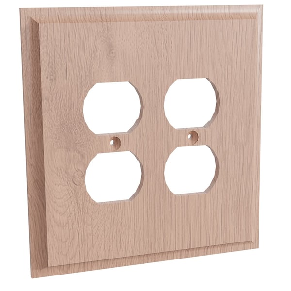Designs Of Distinction Double Receptacle - Quarter Sawn Red Oak - 01451002QS1