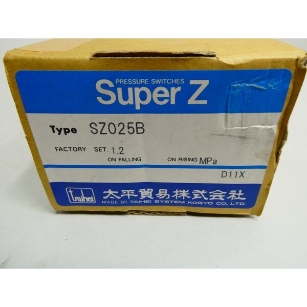 Interruptor de presión Taihei Boeki 0.03-2.5MPA 125/250/480V-AC - SZ025B