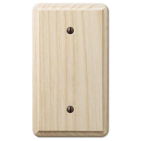 Westek Wood Blank Wall Plate, Unfinished - 101603