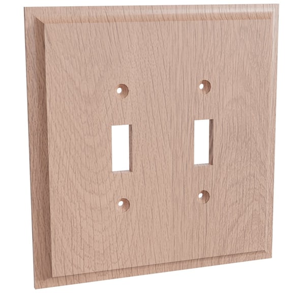 Designs Of Distinction Double Light Switch Plate - Red Oak - 01451001AK1