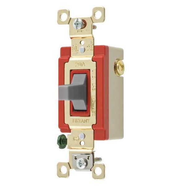 Zoro Select Wall Switch, 20A, Gray, 1-Pole Type, Toggle - 4921GRY