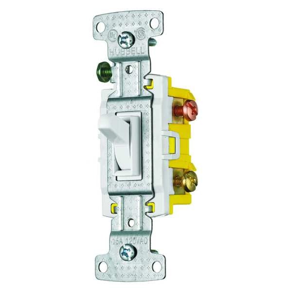 Zoro Select Wall Switch, 15A, White, 3-Way Type, 1/2 HP - RS315W