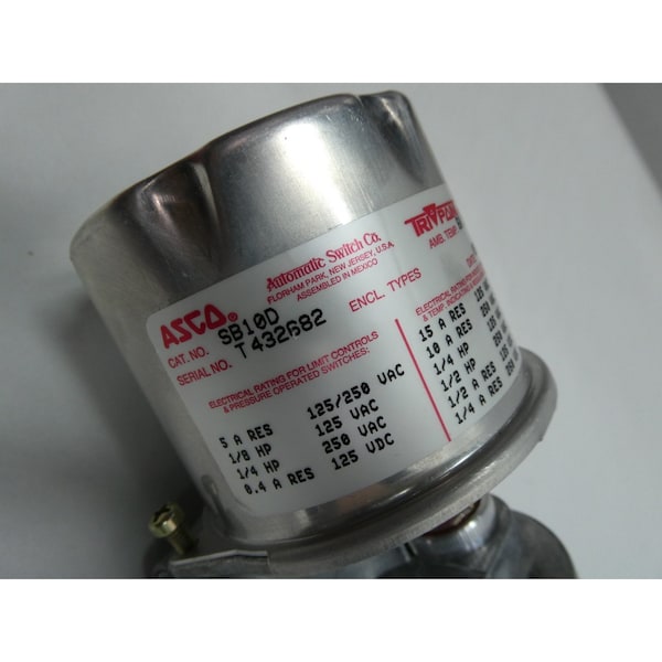 Interruptor de presión TRI-POINT Asco 6-200PSI 125/250V-AC - SB10D/TG10A21