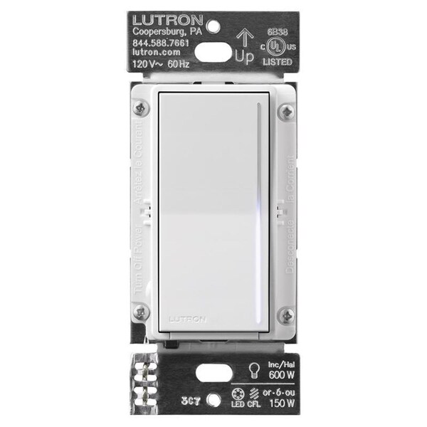 Lutron Sunnata 1.25 amps Single Pole 3-Way Dimmer Switch White - STCL-153MH-WH