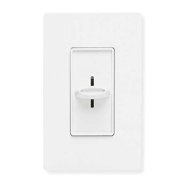 Lutron Lighting Dimmer, Slide, 1-Pole, Rocker, 120V - SELV-300P-WH