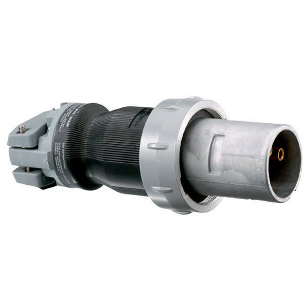 Hubbell Wiring Device-Kellems Heavy Duty Products, Insulgrip Pin and Sleeve Devices, Industrial Grade, Male, Plug, 100A 600V AC, 2-Pole 3- Wire Grounding Style 1 , Watertight - HBL3100PS1W
