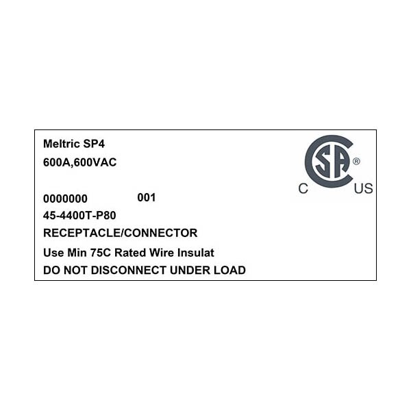 Meltric 45-4400T-P80 RECEPTACLE - 45-4400T-P80
