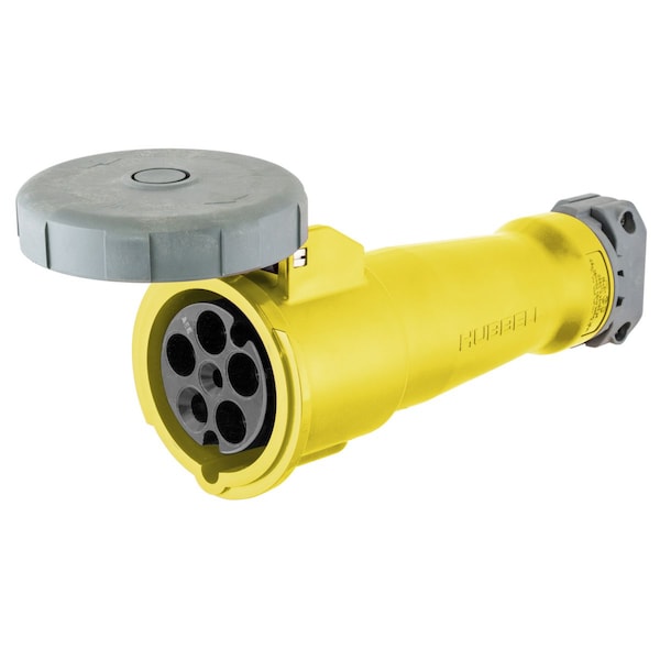 Hubbell Wiring Device-Kellems Marine Pin and Sleeve Connector, 4P5W, 100A 277/480V - M5100C7