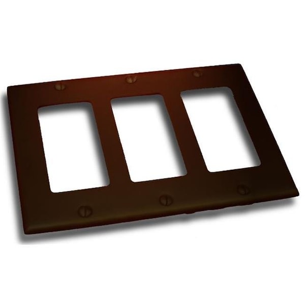 Residential Essentials Residential Essentials 10834VB Triple Rocker Switch Plate; Venetian Bronze - 10834VB