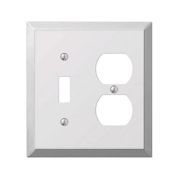 Livewire 161TD 1 Toggle-1 Duplex Combo Polished Chrome Stamped Steel Wall Plate - LI149633